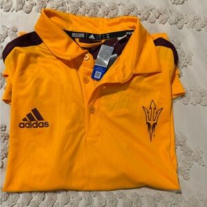 ASU Adidas Gold and Purple Polo Shirt